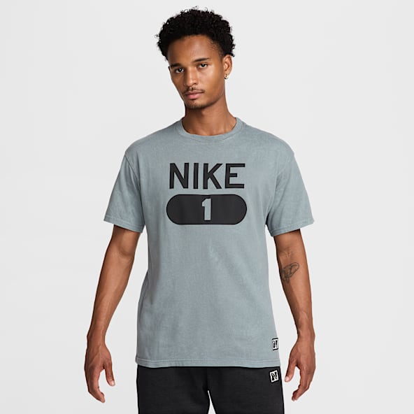 Grey nike t shirt mens best sale